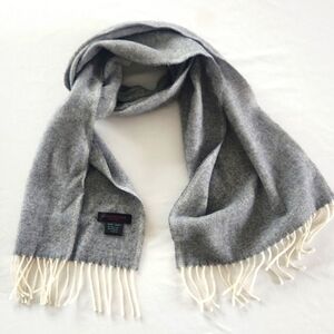 Barbarossa Grey Herringbone Wool Blend Scarf ❄️